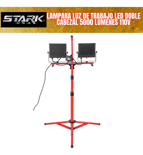 Lampara Luz De Trabajo Led Doble Cabezal 5000 Lúmenes 110v