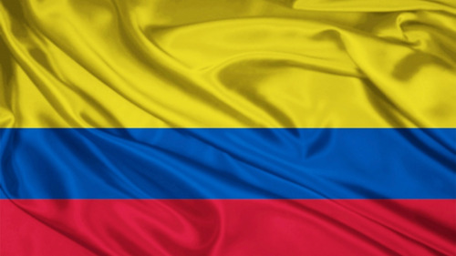 Bandera De Colombia En Satin 110 De Alto *2 Metros De Ancho 