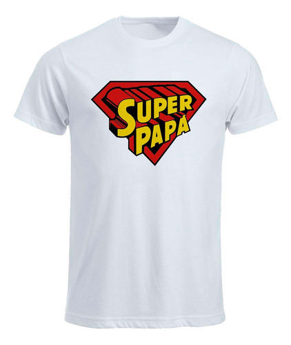 Remera Estampada Super Papá. Dia Del Padre