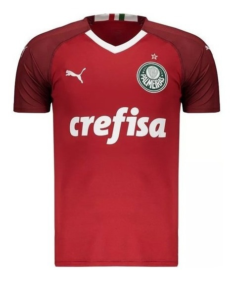 camiseta nova do palmeiras vermelha