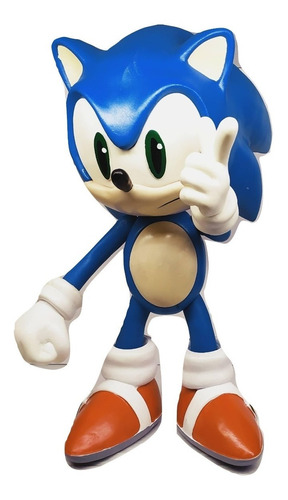 Sonic The Hedgehog 30cm Nacional Vinil Suave Articulado Sega