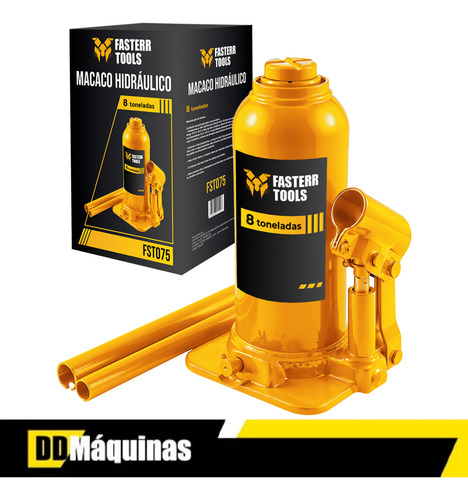 Macaco Hidráulico Garrafa 8t Fasterr + Chave De Roda