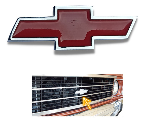 Emblema Vermelha Da Grade Opala Caravan 75 76 77