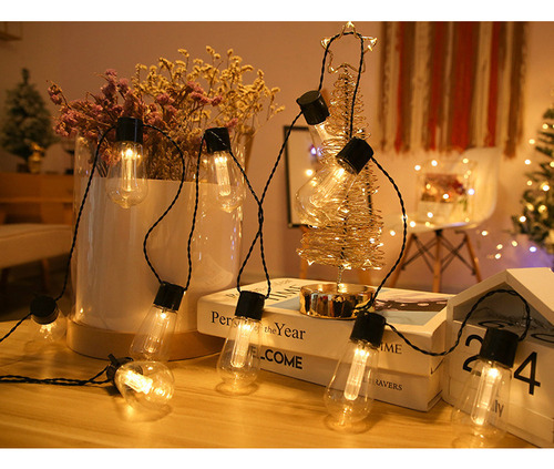 Decoración Navideña Patio Solar Guirnalda De Luces