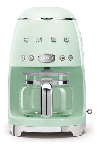 Cafetera Smeg Acero Inoxidable 220v 1050w 10 Cups Verde Agua