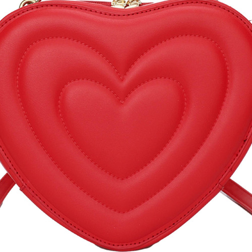 Bolso De Hombro En Forma De Corazón, Bolso De Moda En Color