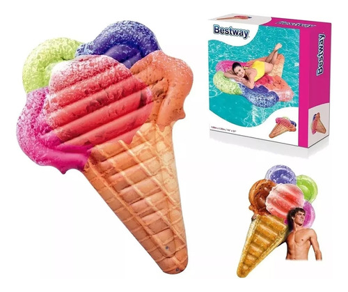 Colchoneta Inflable Gigante Helado Bestway Pileta 43183