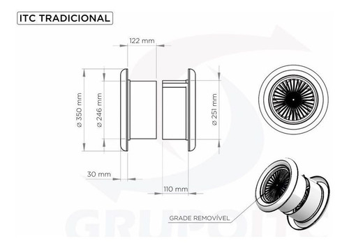 Imagem 6 de 7 de Exaustor De Ambientes Itc Tradicional Com Tampa