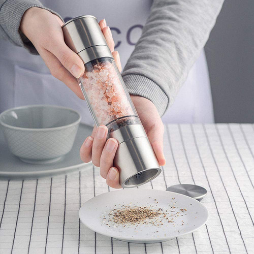 Moedor De Sal E Pimenta, Aço Inoxidável Com Lâminas De
