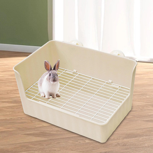 Caja De Arena Para Conejos, Bandeja De Entrenamiento Marrón