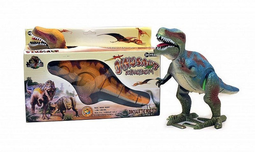 Dinosaurio Mediano De Juguete Camina Luces 28 Cm T-rex