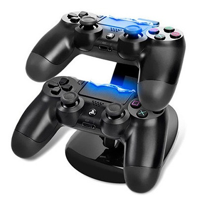 Base Soporte Cargador Led Para Controles Ps4 Hb-p4002b