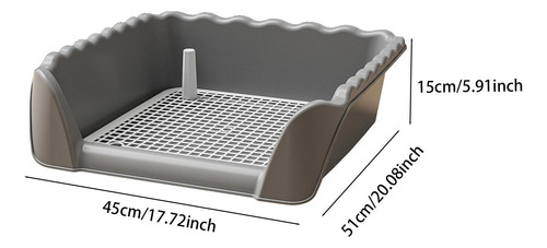 Inodoro Para Perros, Orinal Para Entrenamiento, Bandeja Gris