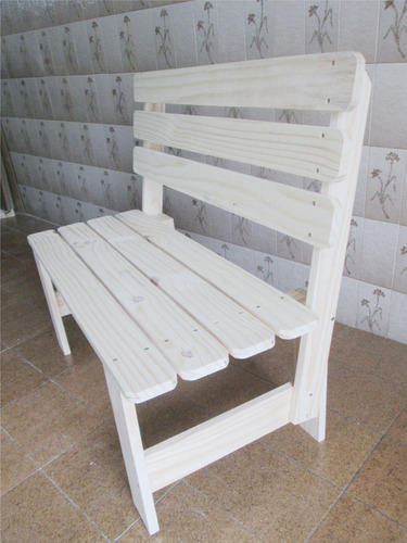 Banco Madeira Lixada, Pallet Com Encosto - Euca P/ Jardim, Churrasqueira, Sala, Varanda Com Estilo E Sustentabilidade