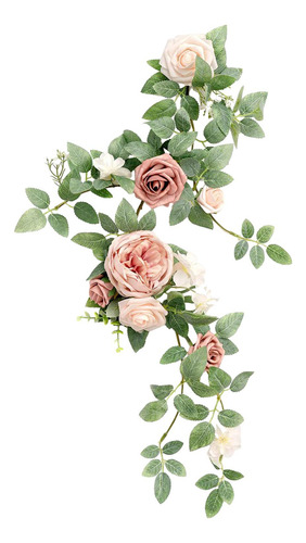Guirnalda De Flores Artificiales Para Decoración De Rosa