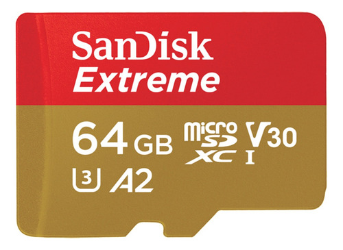 Cartão de memória SanDisk SDSQXA2-064G-GN6AA  Extreme com adaptador SD 64GB
