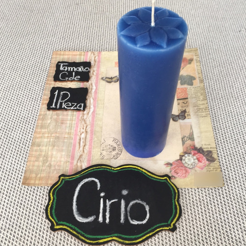 Cirio Liso - Color Azul Rey - Grande I 1 Pieza