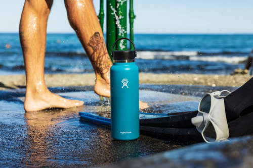 Botella De Agua Deportiva Acero Inoxidable Boca Ancha Negro