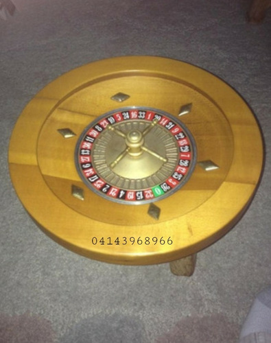 Ruleta De Casino ( Madera Y Metal) 26 Cms. De Diámetro, (Usado)