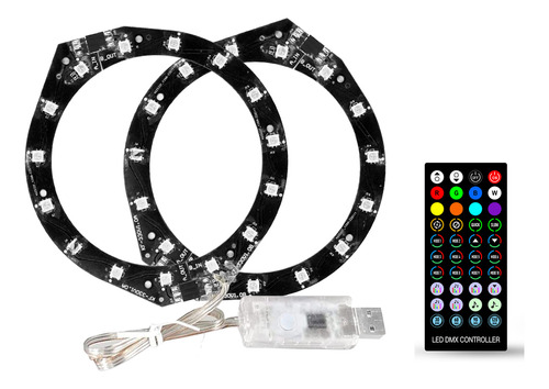 Luz De Atmósfera Rgb De 8 Colores Con Control Remoto Para Ps