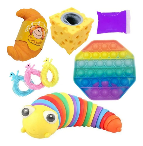 Pack Antiestres Squishies, Pop It, Juguetes Sensoriales