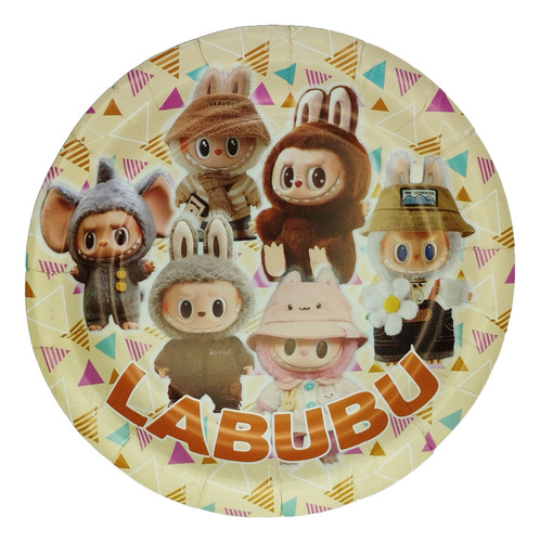 Caja Dulcera + Platos + Vasos Kit Fiesta 20 Niños Labubu Labubu Labubu