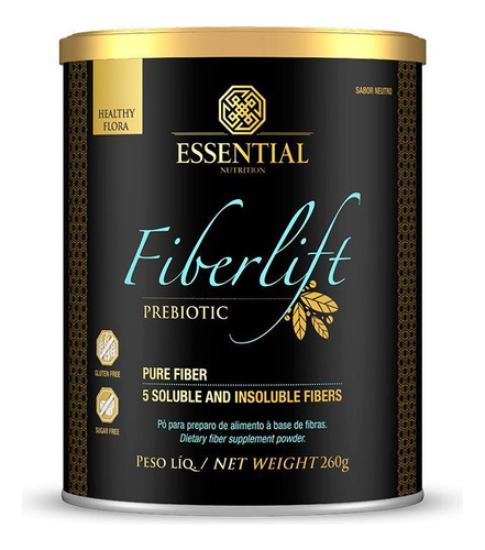 Kit 2 Fiberlift Fibra Prebiótica Essential Nutrition 260g