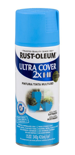 Aerosol Multiusos Ultra Cover 2x Azul Oasis Satinado 340g