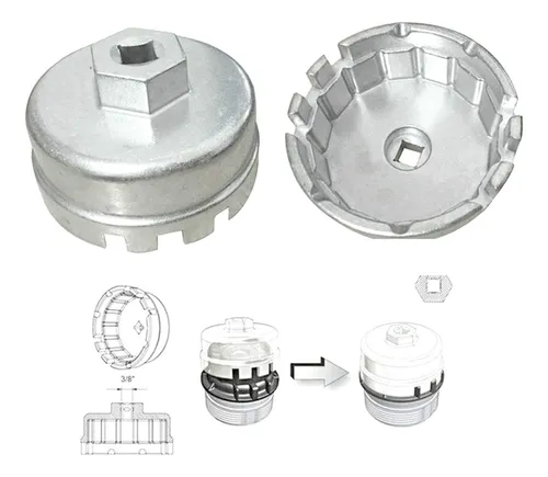Llave De Filtro, Removedor De Llave De Vaso, Plateado