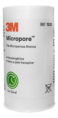 Fita Micropore Microporosa Branca 3m 100mmx10m