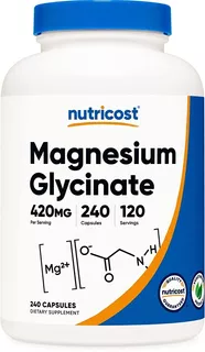 Glicinato Magnesio Magnesium Glycinate 240 Capsulas