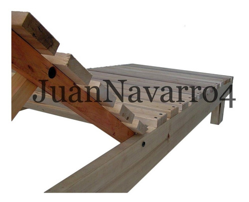 Imagen 4 de 6 de Camastro De Madera Reposera