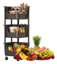Comprar Pack2 Carrito Cuadrado Organizador Con 3 Niveles De Negro