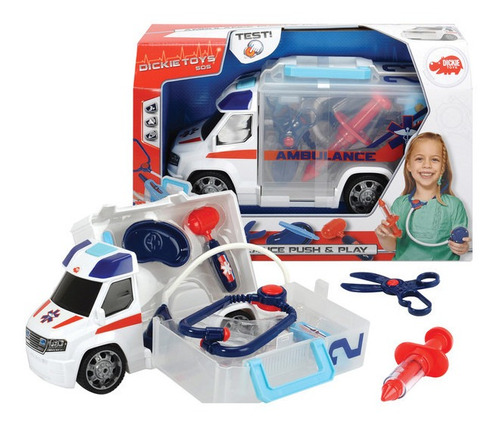 Imagen 1 de 5 de Ambulancia Auto Para Niños Con Luz Sonido Accesorios