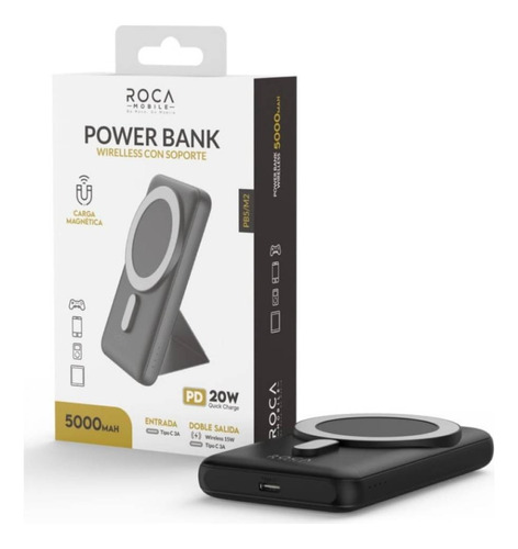 Bateria 5000mah Carga Inalambrica Para iPhone Con Soporte