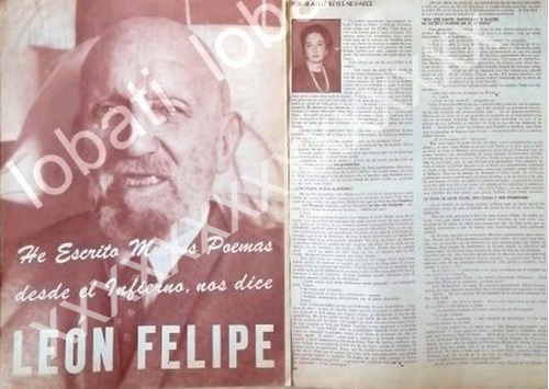 Cartel De Entrevista A Leon Felipe Beatriz Reyes Vevares 65