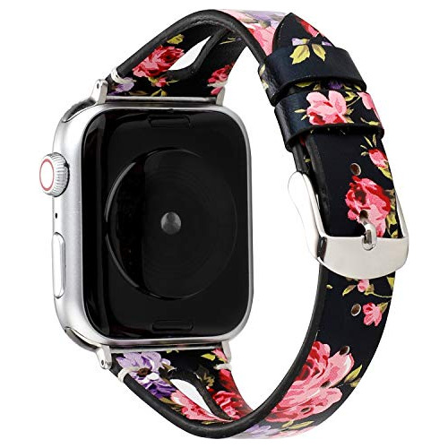 Newsilkroad 40mm 38mm Classic Slim With Floral Pattern Breat