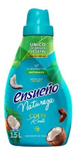 Suavizante Ensueño Natureza Coco karité en botella 1.5 L