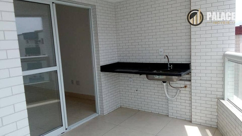 Apartamento Com 2 Dormitórios À Venda, 90 M² Por R$ 554.100,00 - Vila Guilhermina - Praia Grande/sp - Ap2709