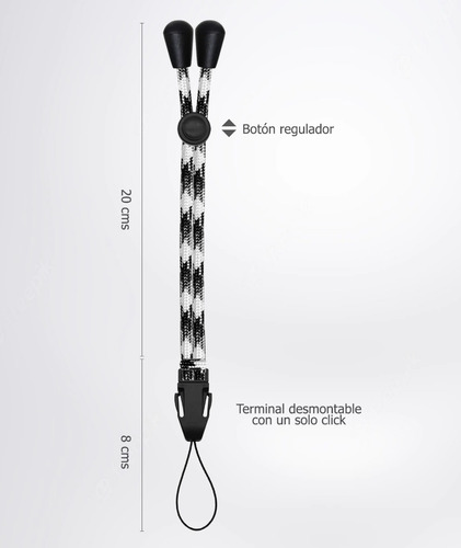 Imagen 2 de 10 de Strap Correa Mano Premium Con Regulador Para Funda Celular