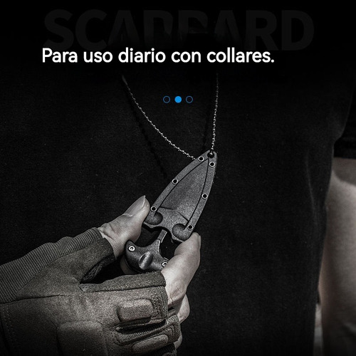 Cuchillo Mini Acero Inox Con Colgante Y Estuche - Multiusos