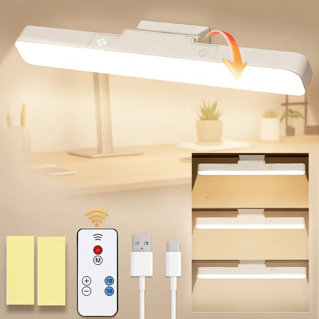 Vanance® Lámpara De Pared Giratoria Multiforma Lampara Led Recargable Ajustable Interior Con Táctil Y Remoto 3 Modos Luz Cálida Blanca Neutra Luz De Led Clóset Usb