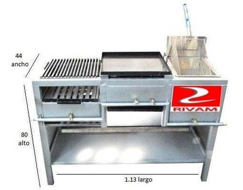 Freidora,plancha,asador, Estufa,4 En 1 Manguera De Regalo