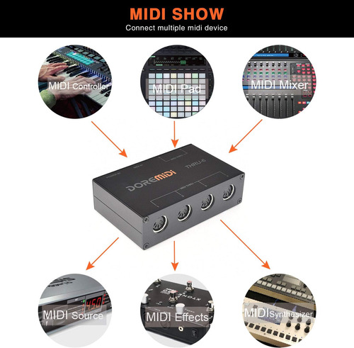 Camola Midi A 6 Box Interfaz Usb Midi Transmisión De 6 Salid