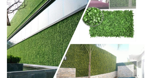 Imagen 4 de 9 de 20pzs Follaje Artificial Sintetico Para Muro Verde 60x40cm!!