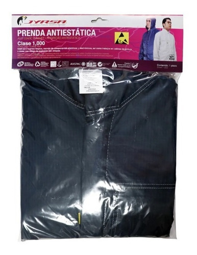 Overol Antiestático Azul Marino -clase1000- Jyrsa *stk-6000*