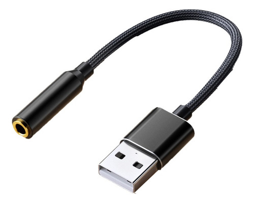 Adaptador De Audio Usb A Conector For Audífonos De 3,5 Mm