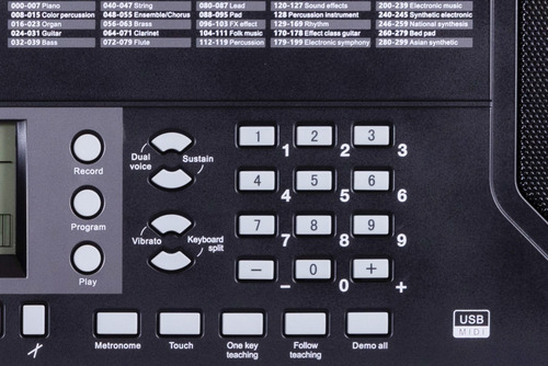 Imagen 5 de 10 de Teclado Parquer 61 Teclas Sensitivo Master Negro K186b Cuota