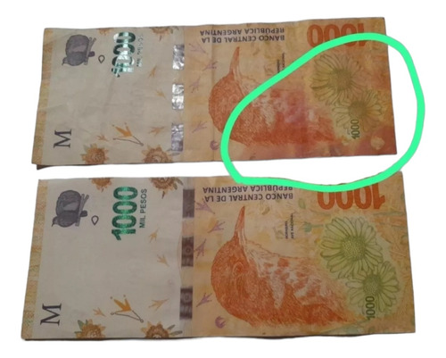 1.000 Pesos Con Error De Mancha