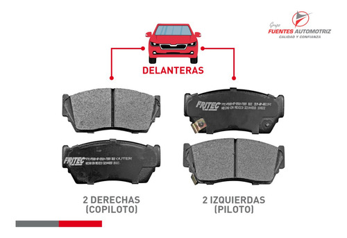 Kit Balatas Delanteras Disco Tsuru De 1991 A 2017 Ceramica